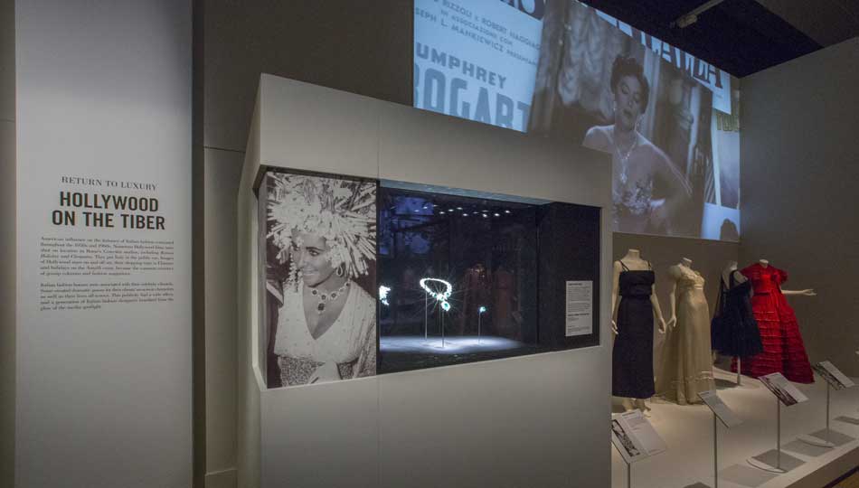 Installation view of 'The Glamour of Italian Fashion 1945–2014'.