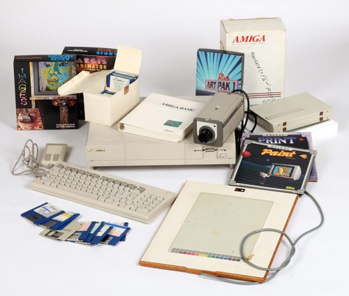 Commodore Amiga computer equipment used by Andy Warhol 1985-86