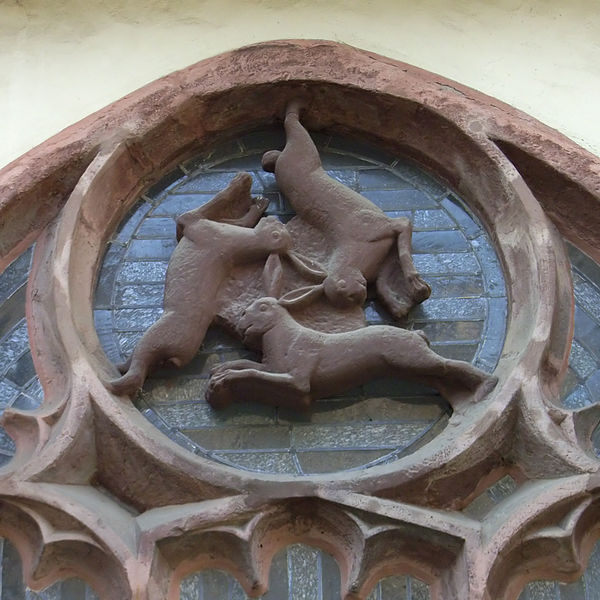Three hares as a symbol of the Trinity, Paderborn Cathedral