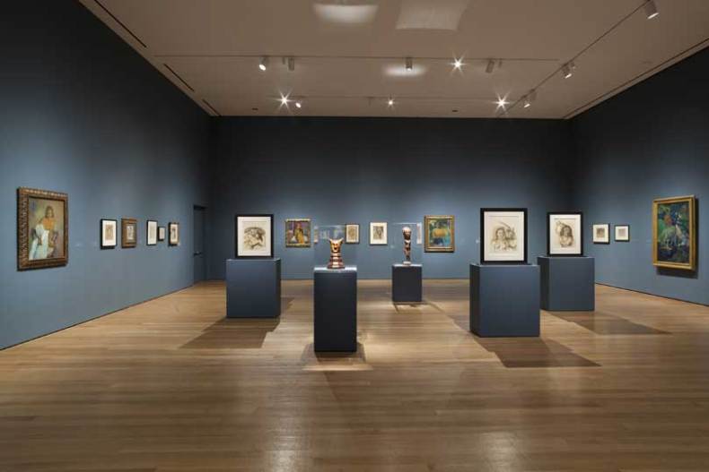 Installation view of 'Gauguin: Metamorphoses' at The Museum of Modern Art, New York (8 March–8 June, 2014)