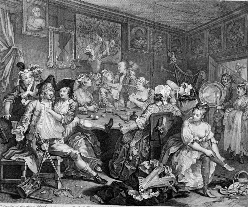 from 'A Rake's Progress' (1735), William Hogarth