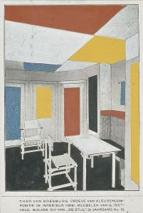 (1919/20), Theo van Doesburg (colour design) and Gerrit Rietveld (furniture).