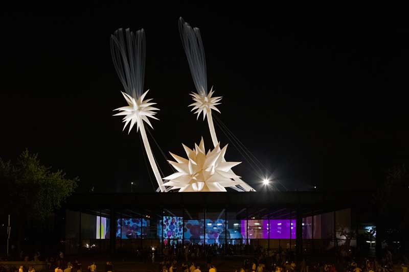 Sky Art Event, 19 July, 2014. Installation view Neue Nationalgalerie Berlin.