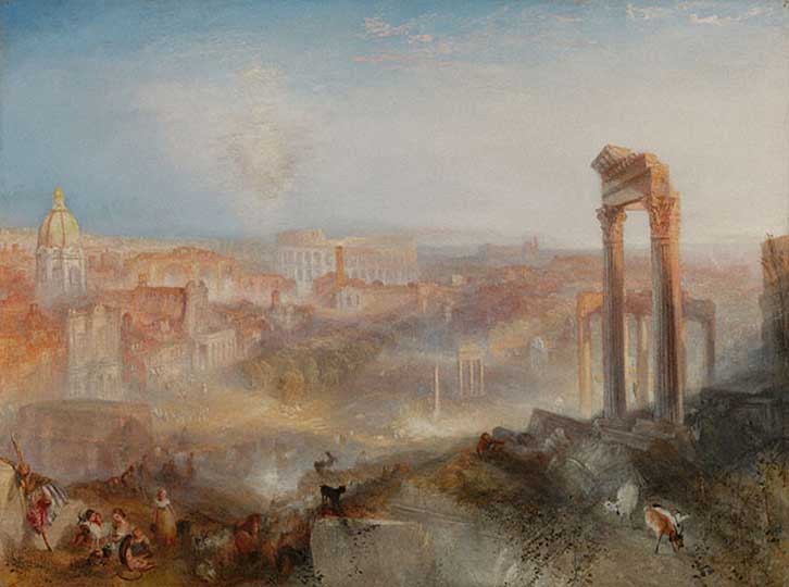 'Modern Rome - Campo Vaccino' (1839), JMW Turner. Image courtesy of Tate