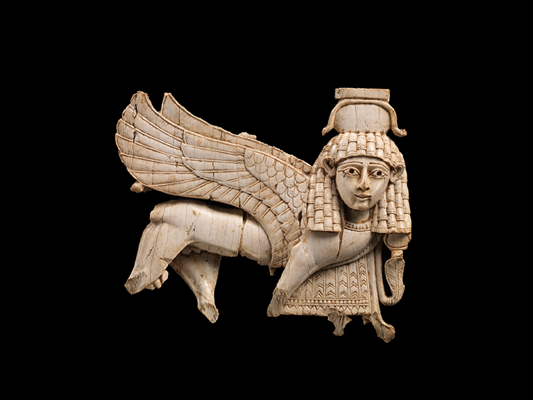 Openwork plaque with a striding sphinx (9th–8th century BC), South Syrian style, excavated at Nimrud (ancient Kalhu) © The Metropolitan Museum of Art, New York