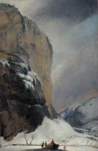 'The Staubbachfall in winter', Caspar Wolf. Photo: Kunstmuseum Bern, Schweiz / Muse