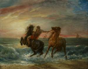 'Horses frightened by the Waves', François Pascal Simon, Baron Gérard. Courtesy Thos. Agnew’s & Son