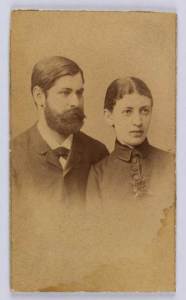 Martha and Sigmund Freud, Wedding Portrait (1886)
