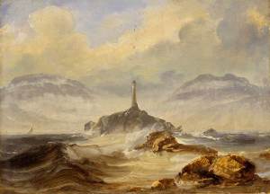 'Lighthouse on the Coast' (probably 1860s), Peder Balke © The National Museum of Art, Architecture and Design, Oslo, photo Jacques Lathion