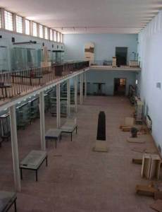 One of the galleries of the National Museum of Iraq after the looting. Staff had emptied most of the cabinets in time; the looting was from store rooms.