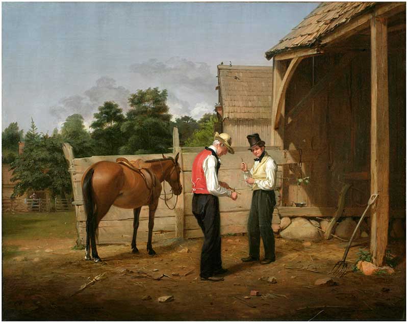 'Farmers Bargaining (later known as Bargaining for a Horse)' (1835), William Sidney Mount. The New-York Historical Society, Gift of The New-York Gallery of the Fine Arts