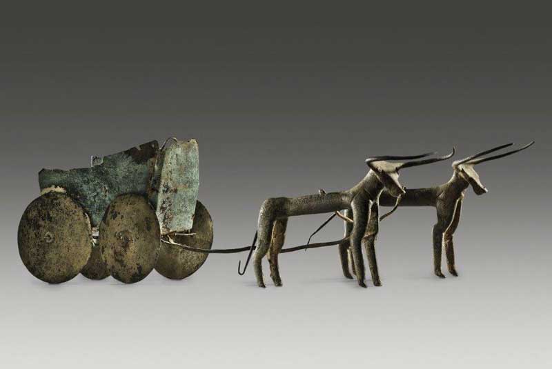 Chariot drawn by bulls (Pre-Hittite; third to early second millenium BC).