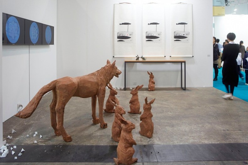 Chen Qiulin installation at A Thousand Plateaus Art Space, Art Basel in Hong Kong 2015