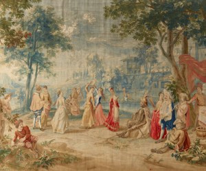 Arrival of the Shepherdesses at the Wedding of Camacho 1730–45 Workshop of Peter van den Hecke (1680–1752) after Philippe de Hondt (1683–1741) Wool and silk, 13x555.2cm The Frick Collection, New York Photo: Michael Bodycomb