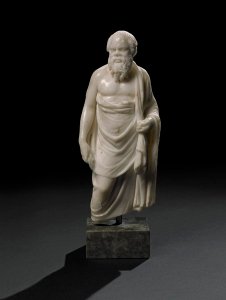 Marble statuette of Socrates (a Hellenistic original of the 2nd century BC, or a Roman copy, Alexandria, Egypt).