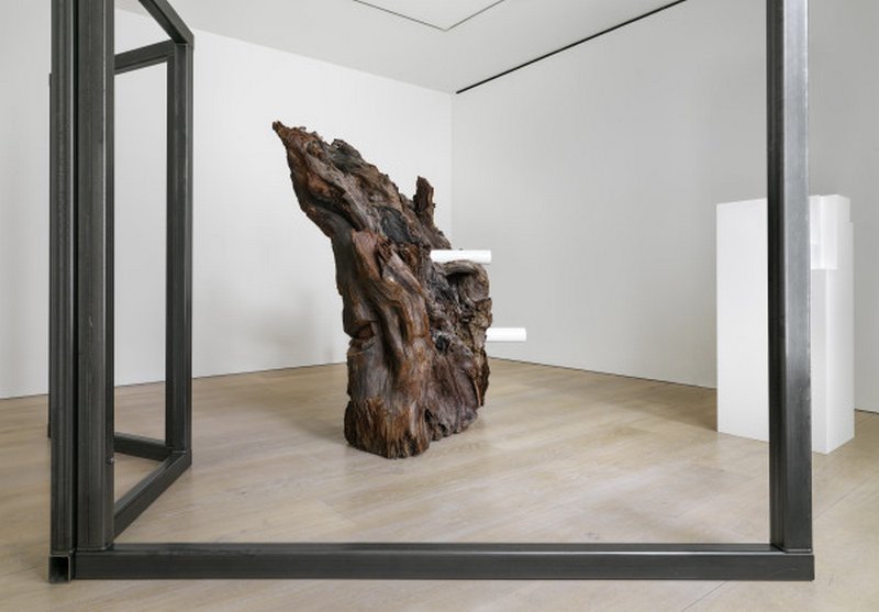Installation view from the 2015 solo exhibition 'Carol Bove: The Plastic Unit' at David Zwirner, London.