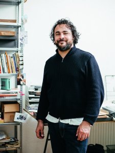 Kader Attia (b. 1970) photographed in his studio in Berlin, March 2015.