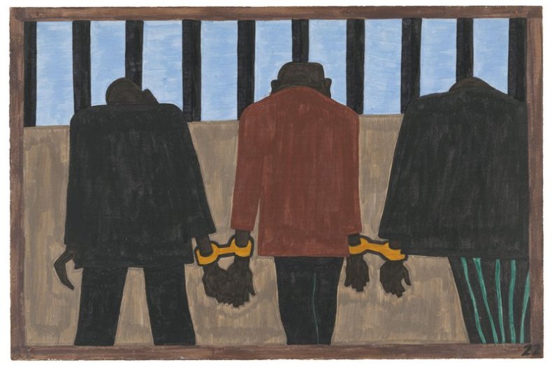 Panel 22 from ‘The Migration Series’ (1940–41), Jacob Lawrence