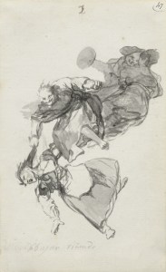 from the 'Witches and Old Women' Album (D), page 1 (c. 1819–23), Francisco de Goya.