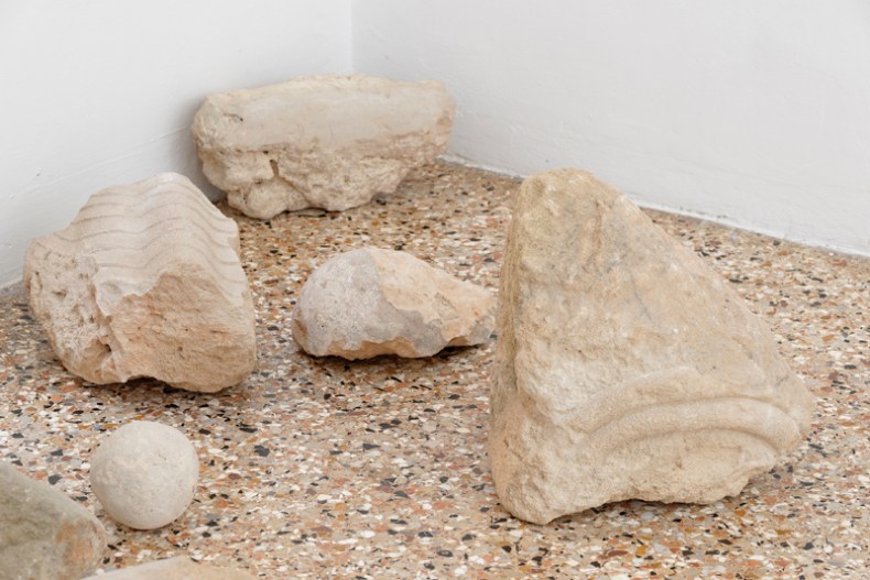 Limestone sculptures by Christodoulos Panayiotou at the Cyprus Pavilion