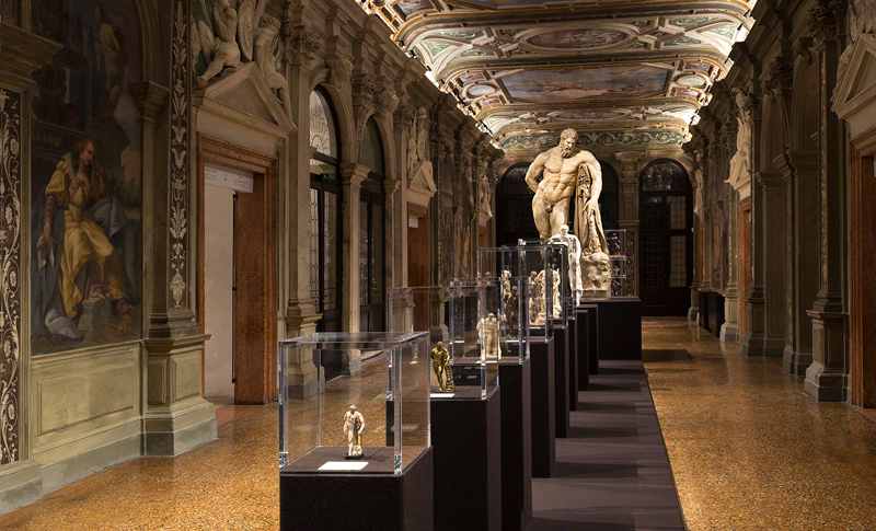 Exhibition view of 'Portable Classic', co-curated by Salvatore Settis and Davide Gasparotto. Fondazione Prada Venezia 2015.
