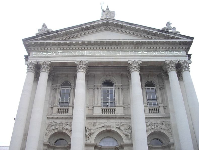 Martin Creed's Work No.203 installed on Tate Britain.