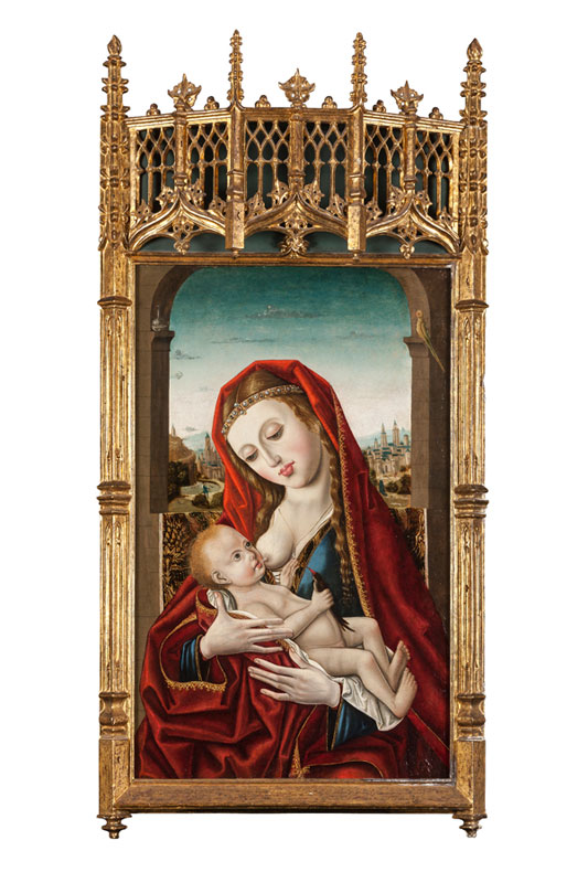Virgin and Child altarpiece (c. 1490), the Maestro de los Luna (active 1480–1500).