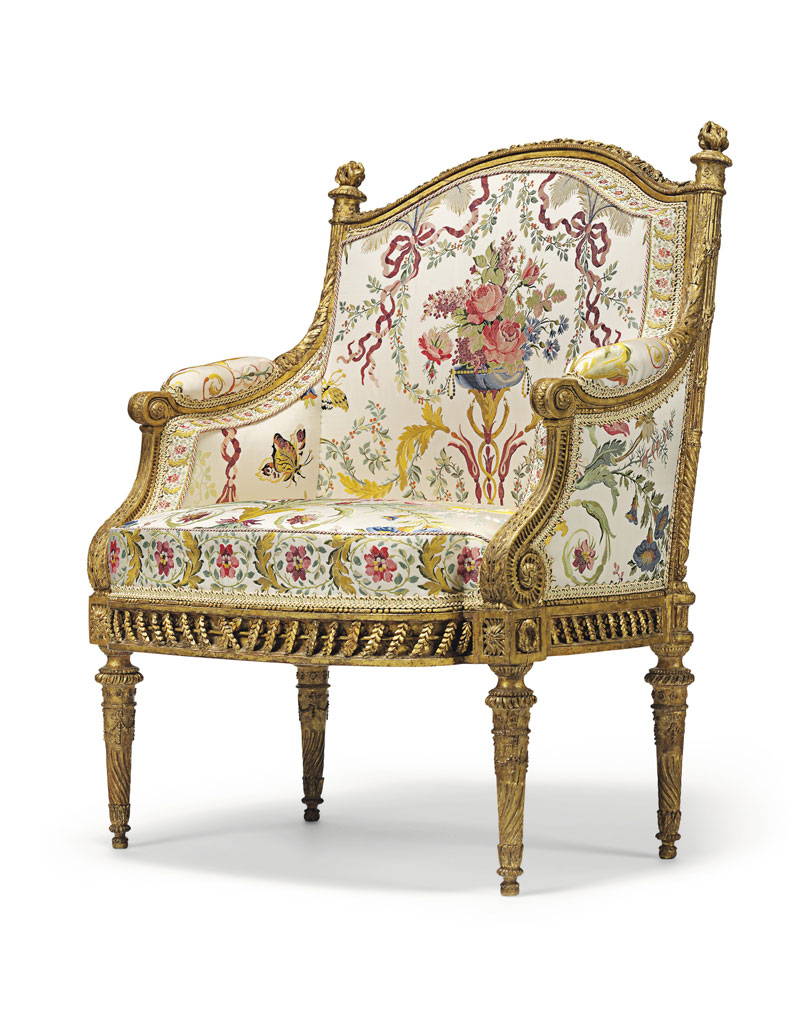 Marie Antoinette's 'fauteuil en bergère' (1780), Jacques Gondouin.