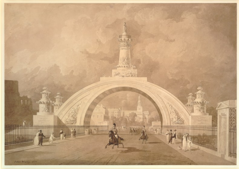 John Martin's design of 1820 for a national monument to commemorate the battle of Waterloo