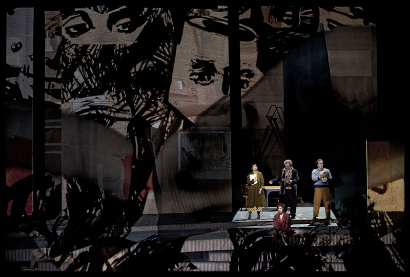 Scene from 'Lulu' by Alban Berg (1885-1935), staged by William Kentridge and performed by the Dutch National Opera, for the Holland Festival in Amsterdam, June 2015.