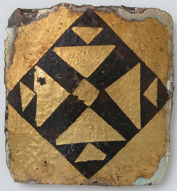Gold glass tile, Syria Islamic period  (9th–12th century), The Metropolitan Museum of Art, New York