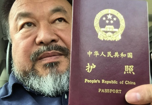 Ai Weiwei shows the world his passport via Instagram.