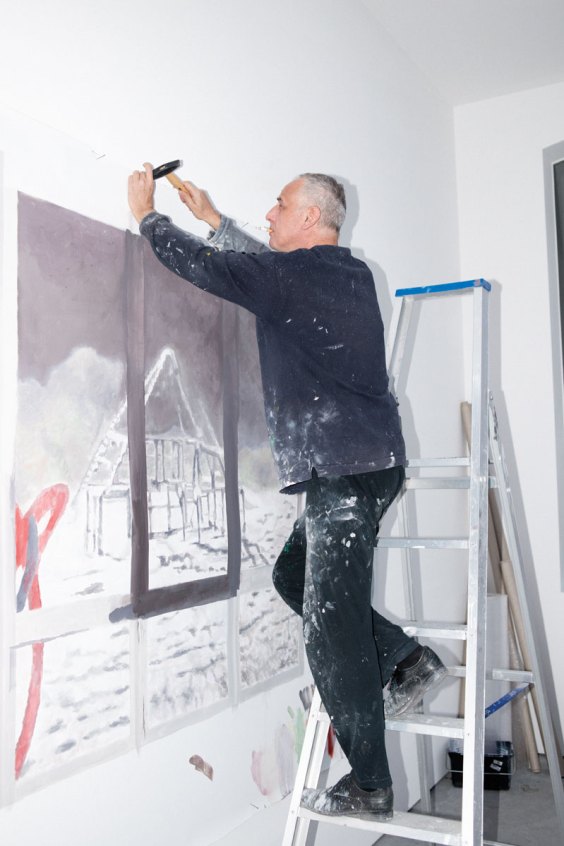 Luc Tuymans in his studio.