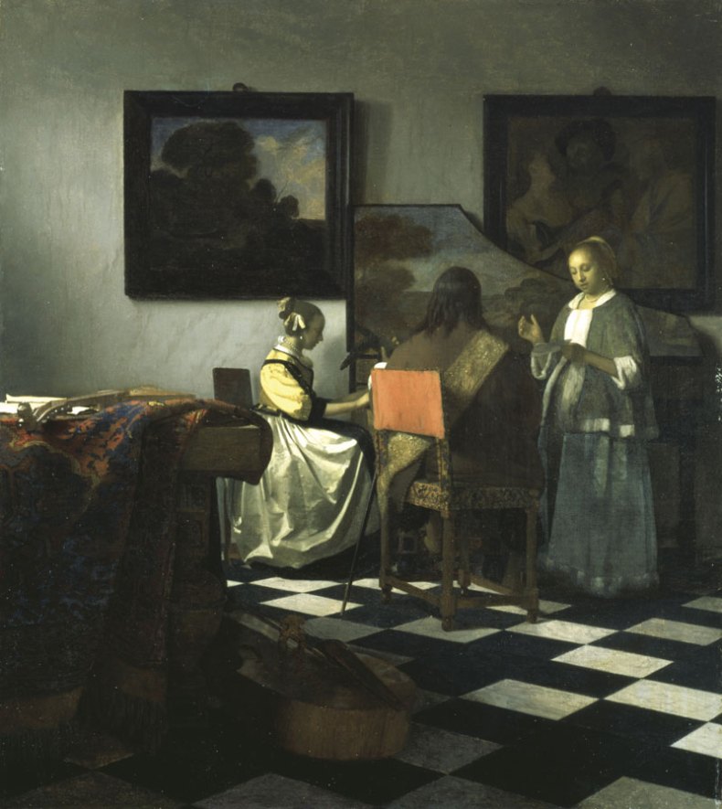 The Concert (1658-1660), one of approximately 36 known works by Vermeer in the world