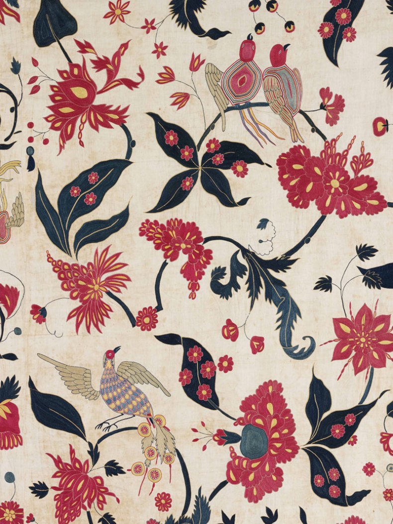 Wall hanging (detail), cotton appliqué (c. 1700), Gujarat for the Western market.