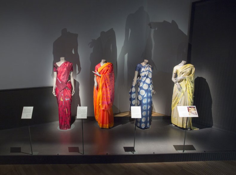 Installation view of The Fabric of India at the V&A