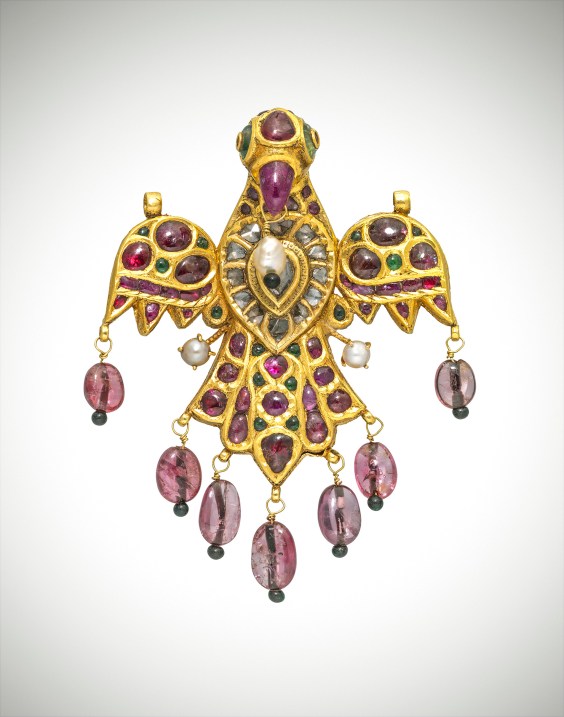 Falcon gem-set pendant, (17th century) India (Deccan)