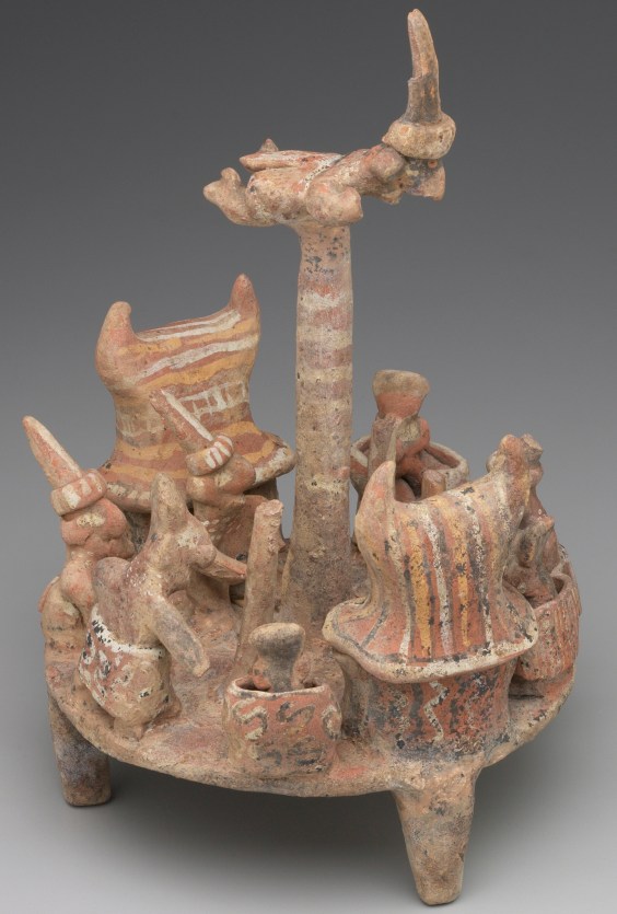 Town model with flying figures (c. 100 BC–AD 250), Mexico