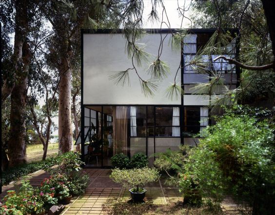 Eames House courtyard. Photo: Timothy Street-Porter.