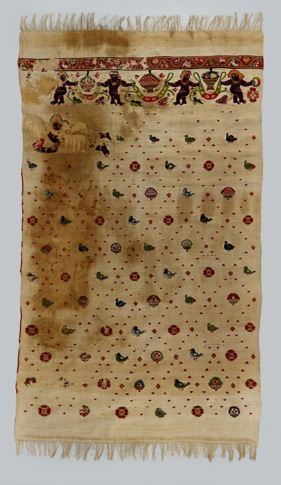 One of pair of curtains, decorated with Christian imagery and classical imagery (6th–7th century AD)
