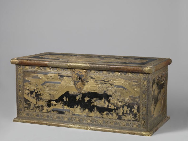 Chest (1635–45), Japan. Lacquer wood.