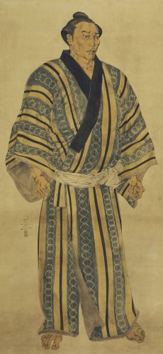 (1934), Foujita Tsuguharu (1886–1968), hanging scroll, ink and colour on paper, 156.9 × 72.4cm. 
