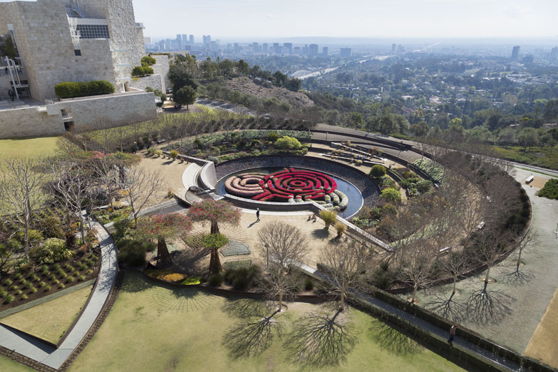 The Central Garden at the Getty Center, Los Angeles, designed by Robert Irwin and completed in 1997