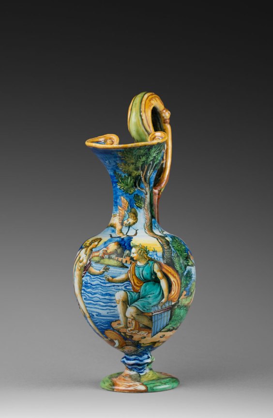 Istoriato ewer (c. 1550), Urbino (workshop of Guido Durantino).