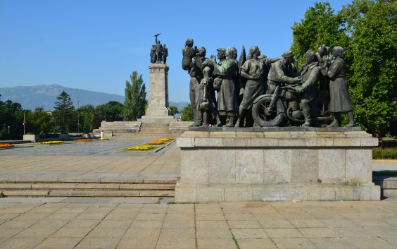 The Monument to the Soviet Army, Sofia, built by a team of artists led by Danko Mitov and completed in 1954