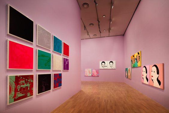 Installation view of the Andy Warhol | Ai Weiwei exhibition at the National Gallery of Victoria, 11 December 2015 – 24 April 2016. Andy Warhol artwork © 2015 The Andy Warhol Foundation for the Visual Arts, Inc./ARS, New York. Administered by Viscopy, Sydney. Photo: John Gollings