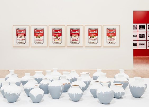 Installation view of the Andy Warhol | Ai Weiwei exhibition at the National Gallery of Victoria, 11 December 2015 – 24 April 2016. Andy Warhol artwork © 2015 The Andy Warhol Foundation for the Visual Arts, Inc./ARS, New York. Administered by Viscopy, Sydney; Ai Weiwei artwork © Ai Weiwei. Photo: Brooke Holm