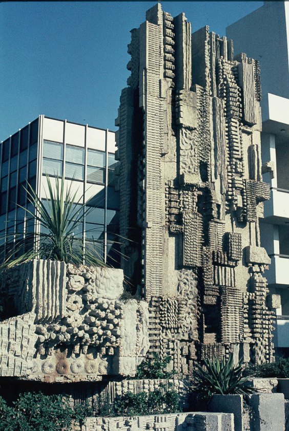 (1968), William Mitchell. This imposing sand-blasted concrete sculpture once stood in the centre of the original 15 acre Church Square shopping centre in Brighton