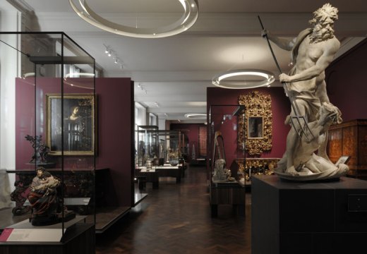 Installation image of the Victoria and Albert Museum's Europe 1600 - 1815 Galleries. Photo: David Grandorge