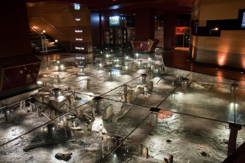 The Jorvik Viking centre, which is built on the site of the excavations, before the flooding.
